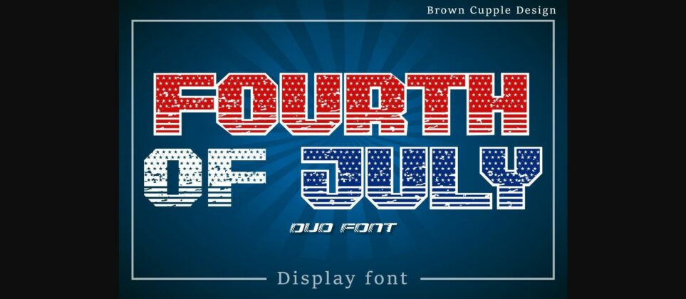 Fourth of July Font Poster 3