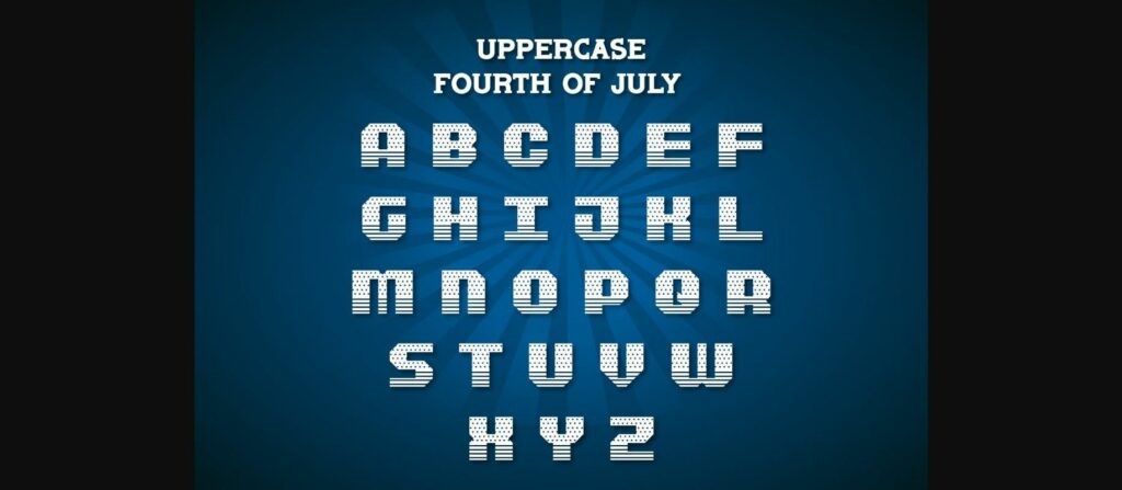 Fourth of July Font Poster 4