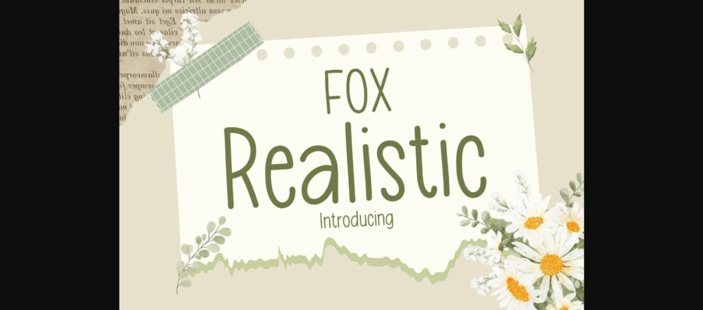 Fox Realistic Font Poster 3