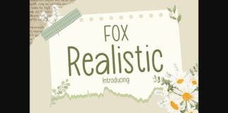 Fox Realistic Font Poster 1