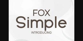 Fox Simple Font Poster 1