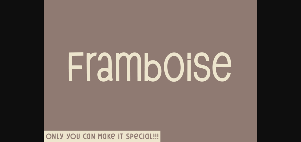 Framboise Font Poster 3