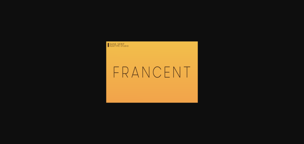 Francent Font Poster 3