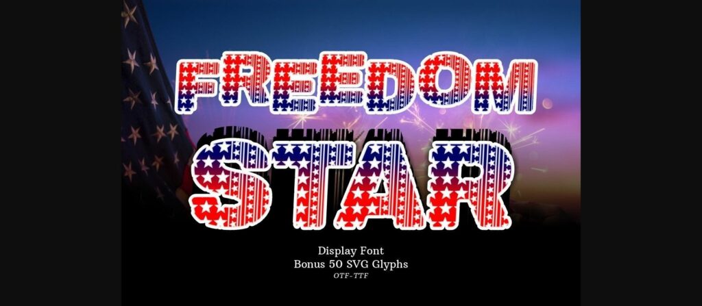 Freedom Star Font Poster 3