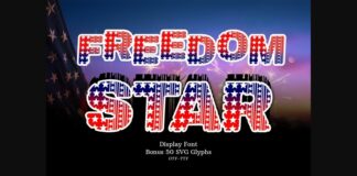 Freedom Star Font Poster 1