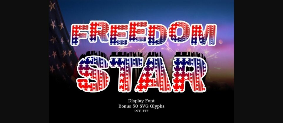 Freedom Star Font Poster 1