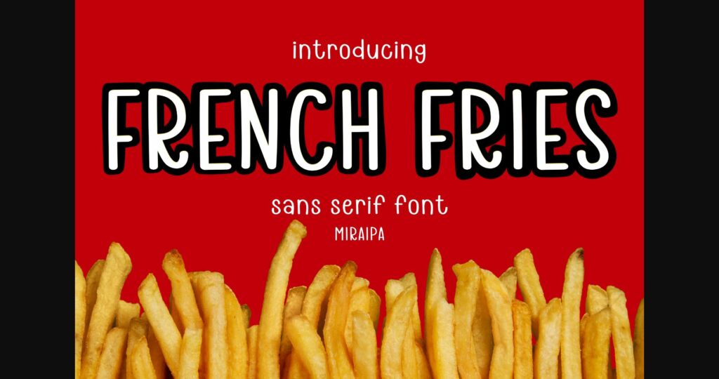 French Fries Font Poster 1