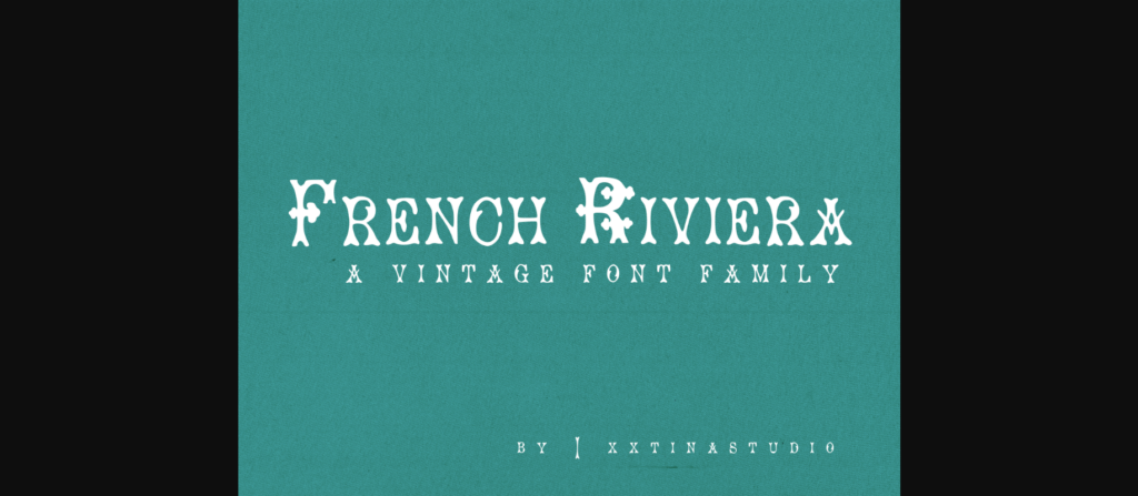 French Riviera Font Poster 1