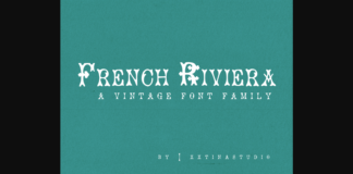 French Riviera Font Poster 1