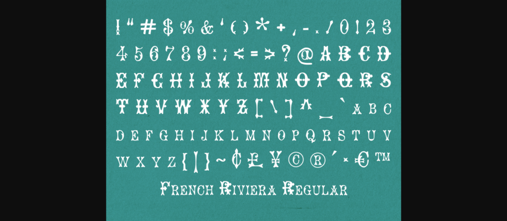 French Riviera Font Poster 5