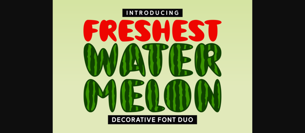 Freshest Watermelon Font Poster 3