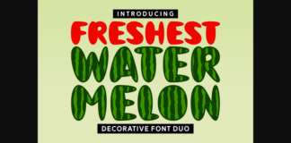 Freshest Watermelon Font Poster 1