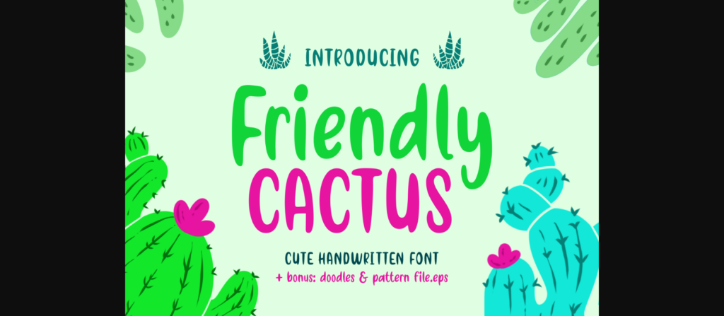 Friendly Cactus Font Poster 1