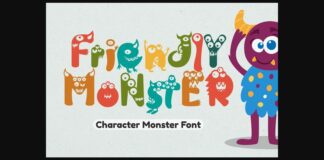 Friendly Monster Font Poster 1