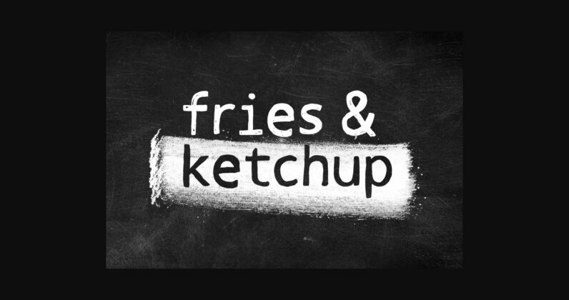 Fries and Ketchup Font Poster 3