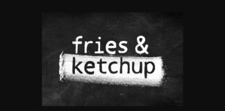 Fries and Ketchup Font Poster 1