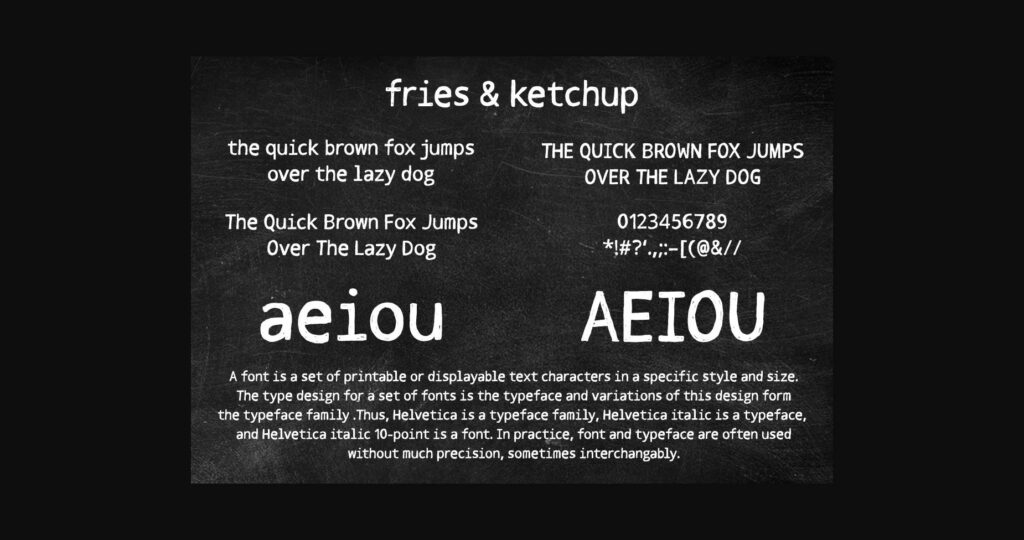 Fries and Ketchup Font Poster 4