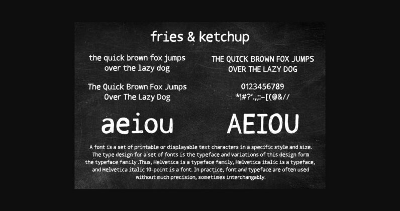 Fries and Ketchup Font Poster 4