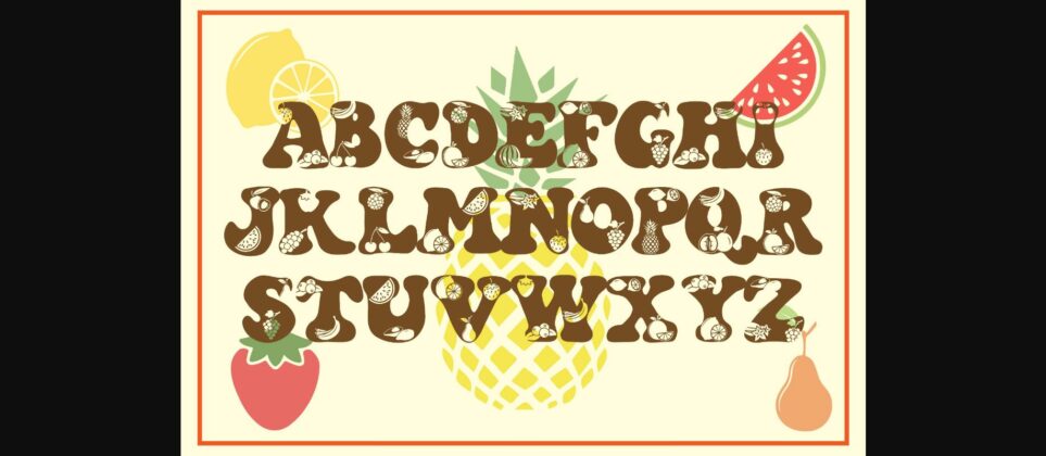 Fruit Font Poster 4