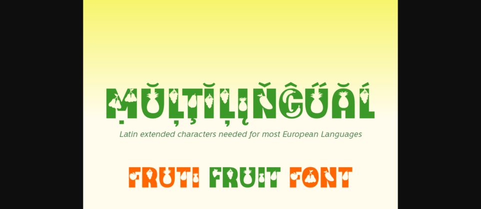 Fruti Fruit Font Poster 9