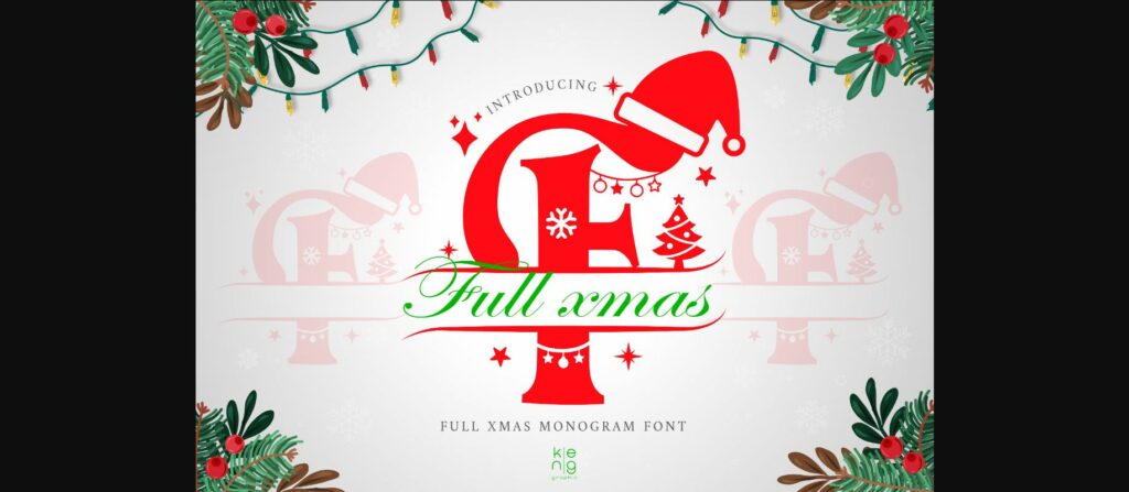 Full Xmas Monogram Font Poster 1