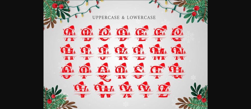 Full Xmas Monogram Font Poster 11