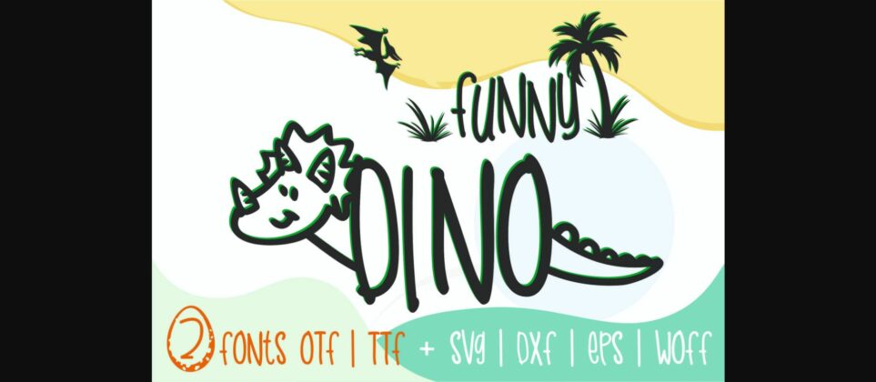 Funny Dino Font Poster 3