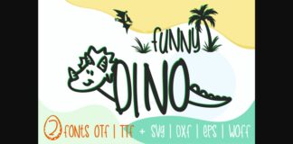 Funny Dino Font Poster 1