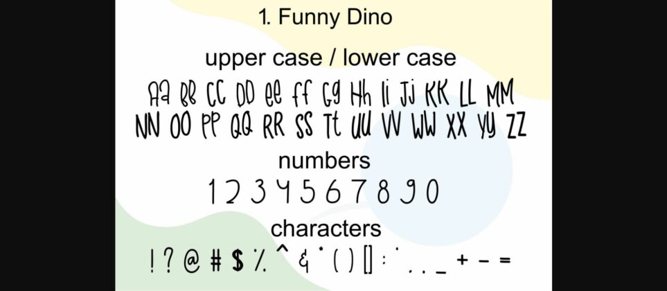 Funny Dino Font Poster 4