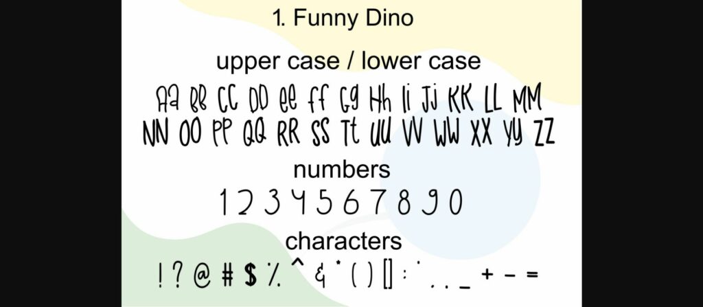 Funny Dino Font Poster 2