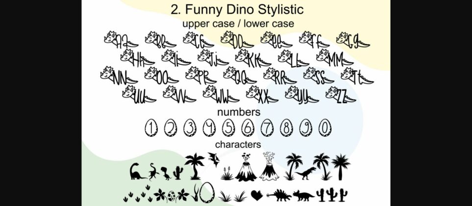 Funny Dino Font Poster 5