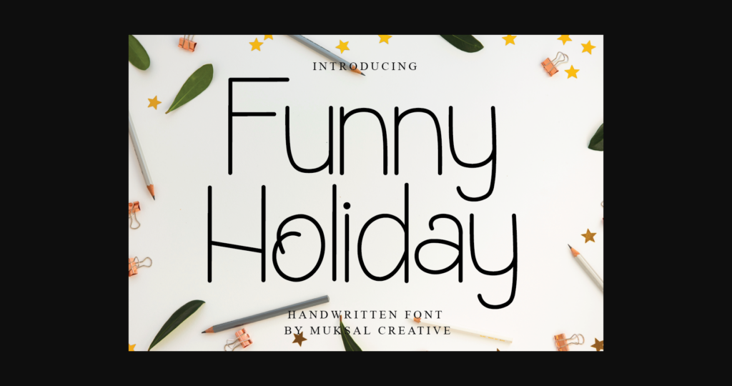 Funny Holiday Font Poster 1