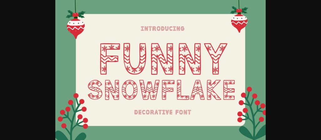 Funny Snowflake Font Poster 3