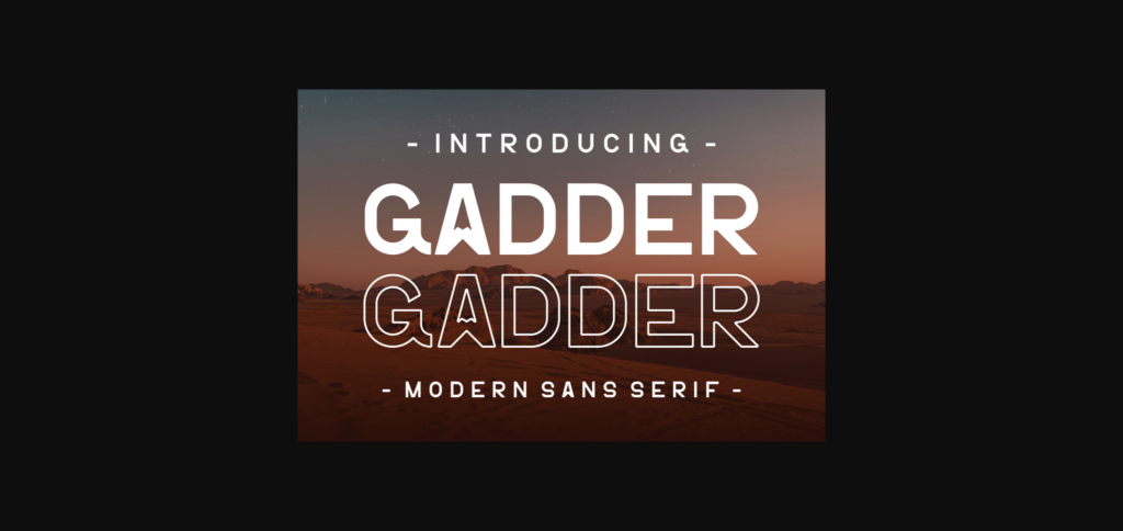 Gadder Font Poster 3