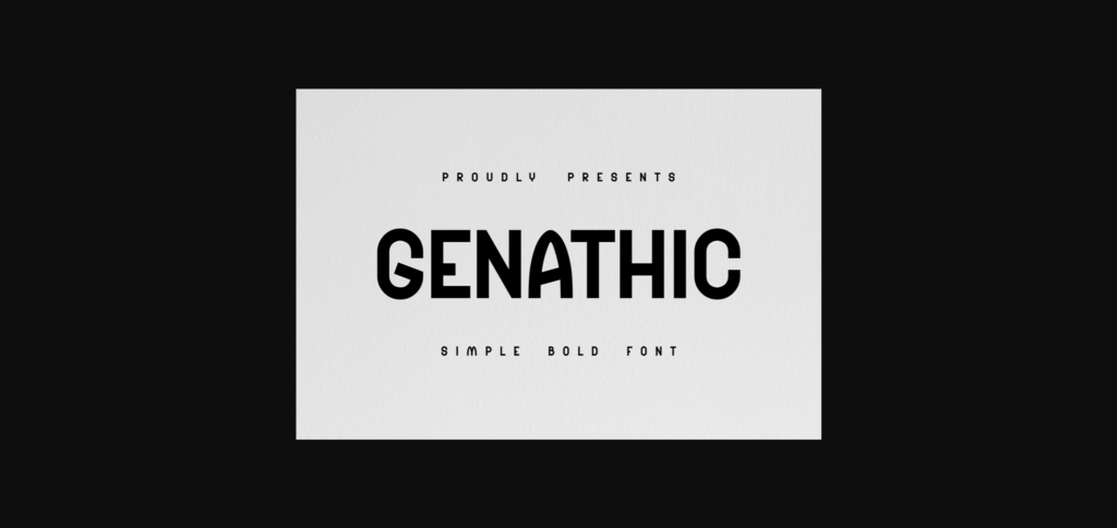 Genathic Font Poster 3