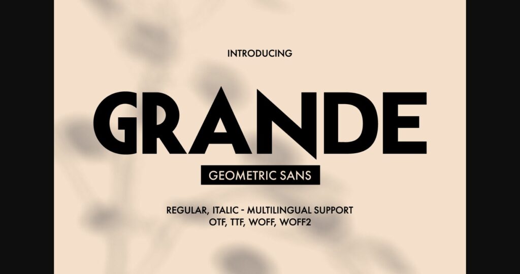 Grande Font Poster 3