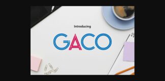 Gaco Font Poster 1