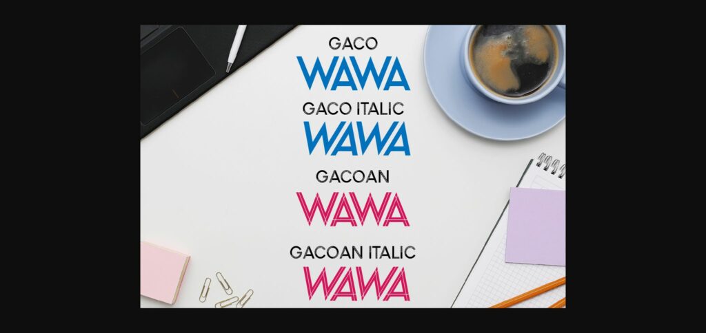 Gaco Font Poster 4