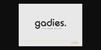 Gadies Font Poster 1