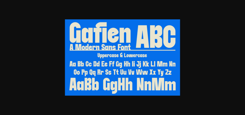 Gafien Font Poster 2