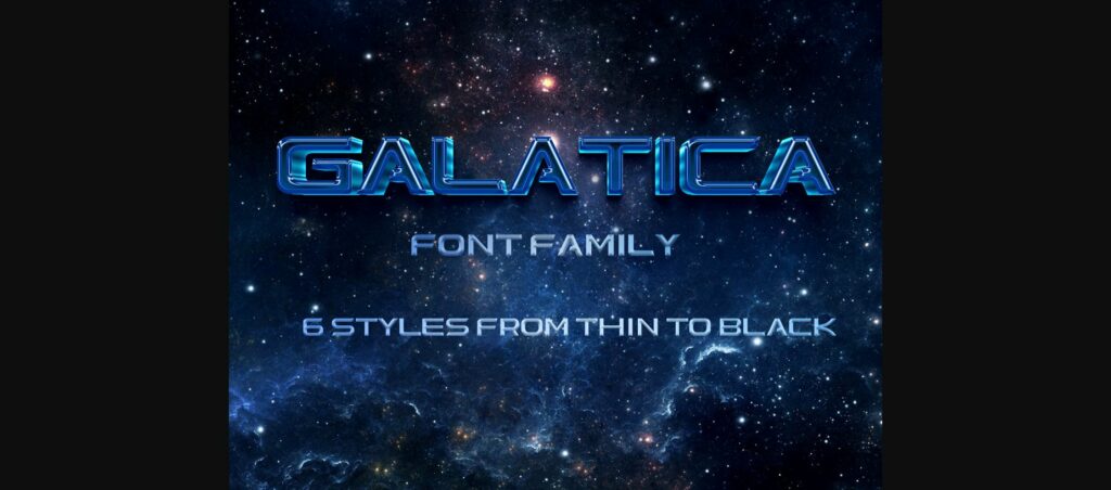 Galatica Family Font Poster 3