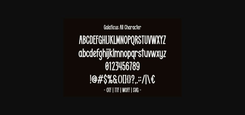 Galaticus Font Poster 10