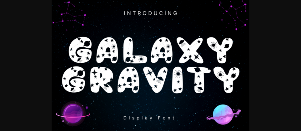 Galaxy Gravity Font Poster 3