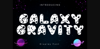 Galaxy Gravity Font Poster 1