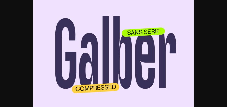 Galber Font Poster 3