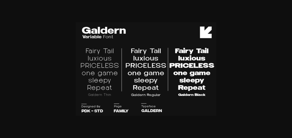 Galdern Font Poster 5