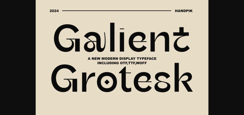 Galient Font Poster 3