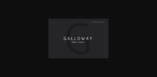 Galloway Font Poster 1