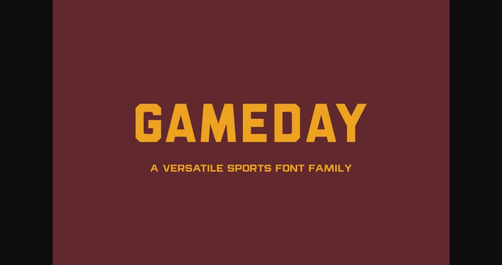 Gameday Font Poster 1