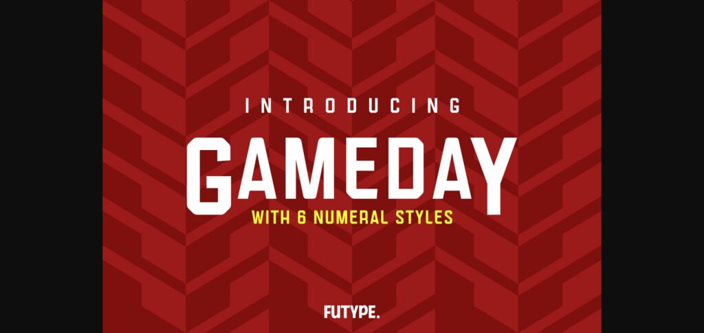 Gameday Font Poster 3